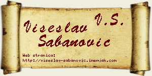 Višeslav Šabanović vizit kartica